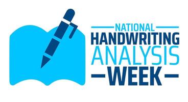 National Handwriting Analysis Week background banner vector