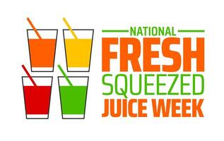 National Fresh Squeezed Juice Week background banner vector