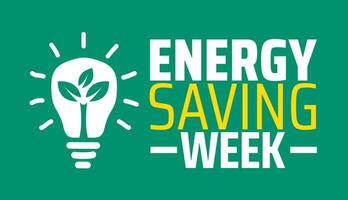 Energy Saving Week background banner or poster design template. observed every year in January. Holiday concept. Use to any Template, card, poster, placard, template. vector