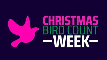 Christmas Bird Count Week background banner or poster design vector