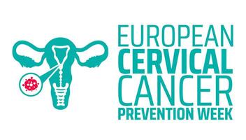 European Cervical Cancer Prevention Week background vector