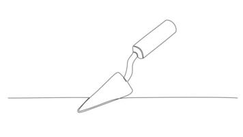 Construction tool one continuous line illustration. Hand drawn sketch vector