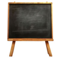 Classic Wooden Framed Chalkboard with Blank Slate Surface, Vintage School Blackboard for Teaching and Display on Transparent Background png