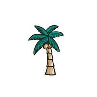 Palm tree icon abstract coconut tree illustration isolated graphic vector
