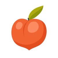 Peach icon, illustration in flat style vector