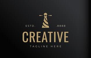 Lighthouse Snake Logo Icon Design Template vector