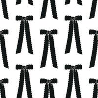 Seamless Pattern with Bow Knots, Gift Ribbons. vector