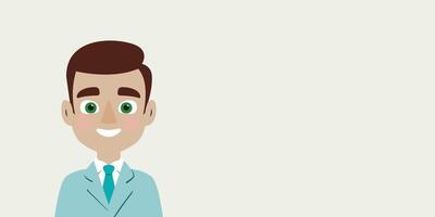 Avatar of Doctor. Man is Isolated Against a Light Background with Blank Copy Space for Text or Images. vector