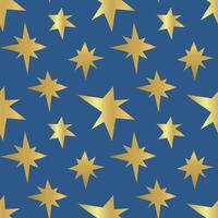 Seamless Pattern With Stars. Ornament for Gift Wrapping Paper, Fabric vector