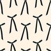 Seamless Pattern with Bow Knots, Gift Ribbons. vector