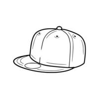A baseball cap is shown in this drawing vector