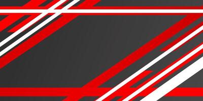 Abstract red and white lines on a black background vector