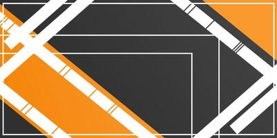 An orange and black geometric background with a diagonal line vector