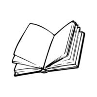 Open book sketch illustration vector
