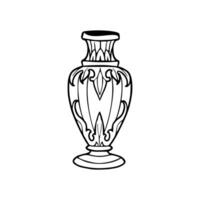 An illustration of a vase on a pedestal vector