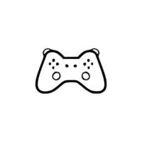 A black and white drawing of a game controller vector
