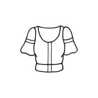 A black and white drawing of a top vector