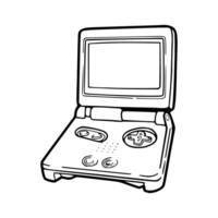 A drawing of a game console vector