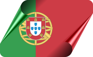 Portugal Flag with Modern Folded Paper Effect png