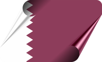 Quatar Flag with Modern Folded Paper Effect png