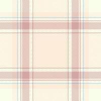 Material background plaid, hippy pattern tartan seamless. Swatch texture check textile fabric in papaya whip and white colors. vector