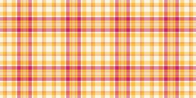 Contour plaid background textile, simplicity seamless check. Ornament texture fabric tartan pattern in amber and orange colors. vector