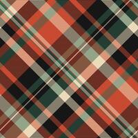 Large pattern texture plaid, multicolored background textile. Poster fabric tartan check seamless in black and red colors. vector