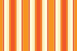 Order pattern textile background, infant stripe texture lines. Aesthetic vertical seamless fabric in orange and light yellow colors. vector