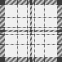 Thread plaid textile pattern, overlayed tartan background seamless. Art check texture fabric in grey and white colors. vector