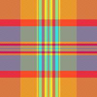 Silky tartan fabric pattern, card background seamless textile. Scenery plaid texture check in pink and yellow colors. vector