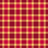 Knot pattern textile background, costume check seamless texture. Border fabric tartan plaid in red and orange colors. vector