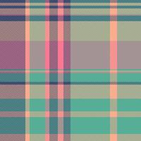 Independence day background pattern seamless, short tartan texture plaid. Yard check textile fabric in teal and orange colors. vector
