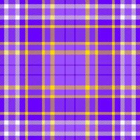 Layered plaid check pattern, warm texture seamless. Pano background tartan textile fabric in violet and bright colors. vector