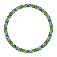 Circle borders and frames . Round border pattern geometric vintage frame design. Scottish tartan plaid fabric texture. Template for gift card, collage, scrapbook or photo album and portrait. vector