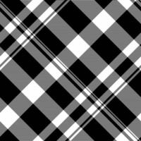 Scratch check seamless texture, book pattern tartan . British plaid background textile fabric in black and white colors. vector