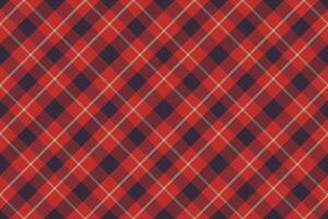 Tartan plaid pattern in red. Print fabric texture seamless. Check background. vector