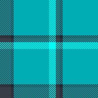 Purchase fabric textile texture, romance seamless plaid. Graphical pattern background check tartan in cyan and dark colors. vector