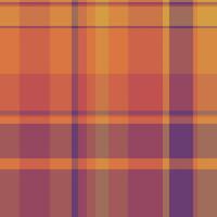 Mockup textile background check, template plaid fabric. Outside tartan pattern texture seamless in red and orange colors. vector