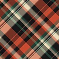 Pano textile check plaid, dogtooth fabric tartan . Sofa seamless texture background pattern in black and red colors. vector