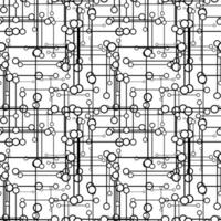 Technology pattern seamless black and white design. abstract computer digital background. vector