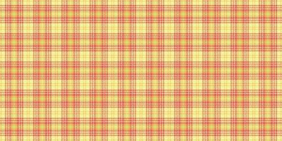 Many seamless fabric tartan, baby plaid pattern textile. Contour texture check background in yellow and red colors. vector