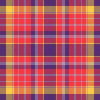 Workshop pattern check, duvet cover fabric texture plaid. Filigree background seamless tartan textile in red and violet colors. vector