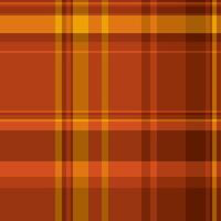 Sketching seamless textile plaid, machinery fabric texture pattern. Advertisement tartan check background in orange and bright colors. vector