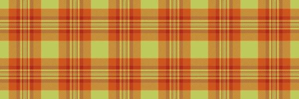 Intricate background tartan textile, printing seamless fabric. Paisley check texture plaid pattern in orange and lime colors. vector