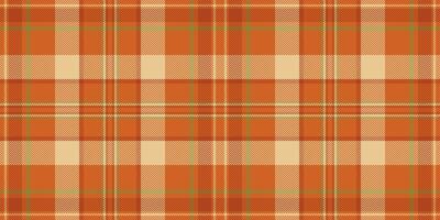 Small tartan background , ornament pattern texture textile. Realistic check plaid seamless fabric in orange and amber colors. vector