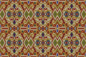 Sadu seamless pattern on yellow background,texture,fabric,clothing,decoration and print vector