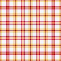 Tailor background check seamless, checker plaid tartan pattern. Editable texture textile fabric in red and wheat colors. vector