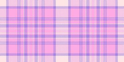 Classy seamless fabric, soft background texture check. Pyjamas textile tartan pattern plaid in pink and violet colors. vector