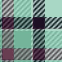 Overlayed seamless fabric pattern, lumberjack background plaid textile. Flannel tartan texture check in mint and light colors. vector