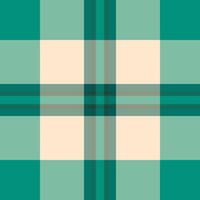 Silky textile background texture, handsome seamless fabric pattern. Retro plaid tartan check in teal and pastel colors. vector